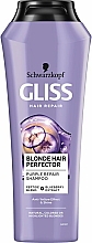 Regenerierendes Shampoo für blondes Haar mit Cranberry-Extrakt und Peptidmischung - Gliss Kur Blonde Hair Perfector Purple Repair Shampoo — Bild N1