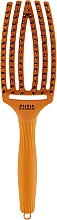 Gebogene Haarbürste gelb - Olivia Garden Fingerbrush Bloom Sunflower — Bild N1