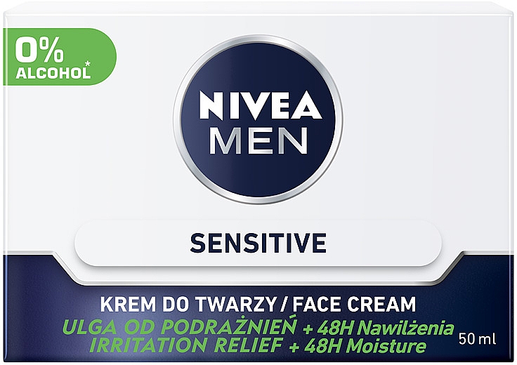 Intensiv feuchtigkeitsspendende Gesichtscreme für Männer - Nivea Intensively Moisturizing Cream Men Sensitive Skin — Bild N1