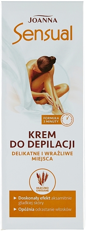 Enthaarungscreme für empfindliche Zonen mit Hafermilch - Joanna Sensual Cream Oat Milk — Bild N1