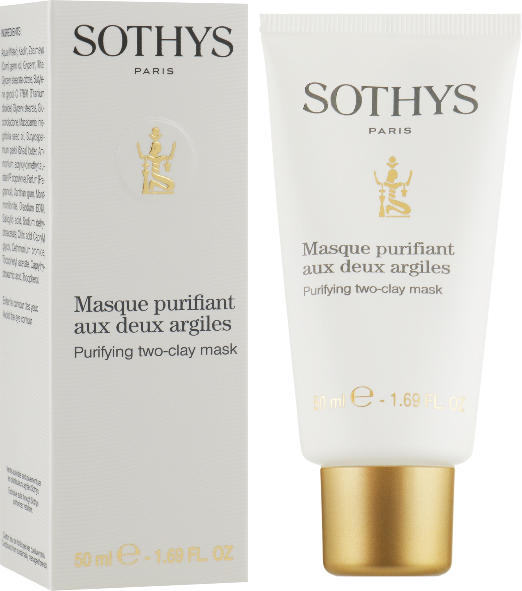 Aktiv talgregulierende Reinigungsmaske - Sothys Purifying Two-Clay Mask — Bild 50 ml