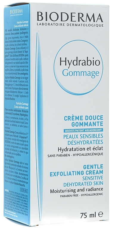 Sanfte exfolierende Gesichtscreme für empfindliche und dehydrierte Haut - Bioderma Hydrabio Exfoliating Cream — Bild N2