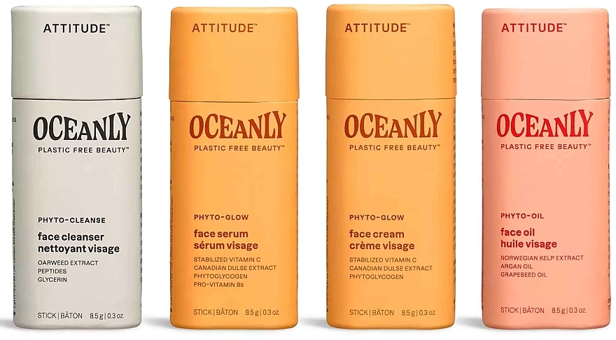 Set - Attitude Oceanly Phyto-Glow Travel Size Gift Set (f/cl/8.5g + f/ser/8.5g + f/cr/8.5g + f/oil/8.5g) — Bild N2