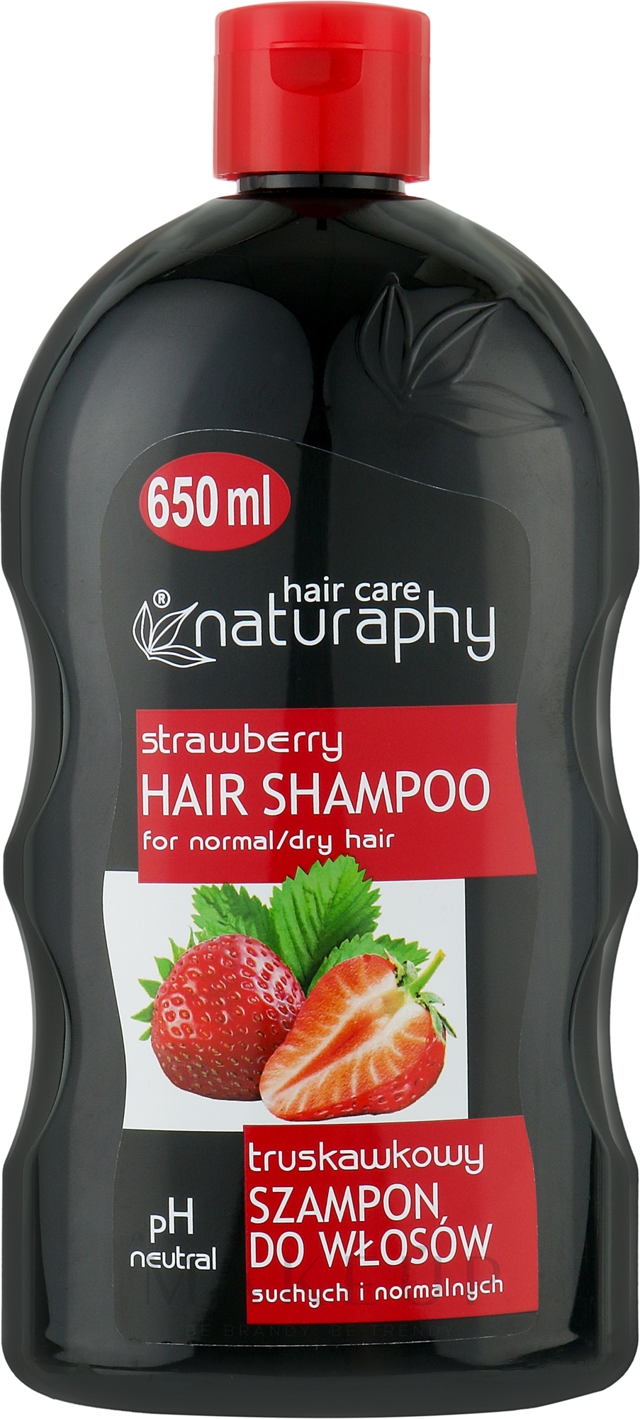 Shampoo mit Erdbeerduft für normales und trockenes Haar - Naturaphy Shampoo — Bild 650 ml
