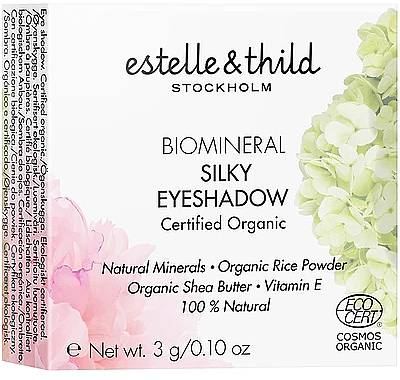 Seidiger Lidschatten mit Sheabutter, Reispulver und Vitamin E - Estelle & Thild BioMineral Silky Eyeshadow — Bild N3