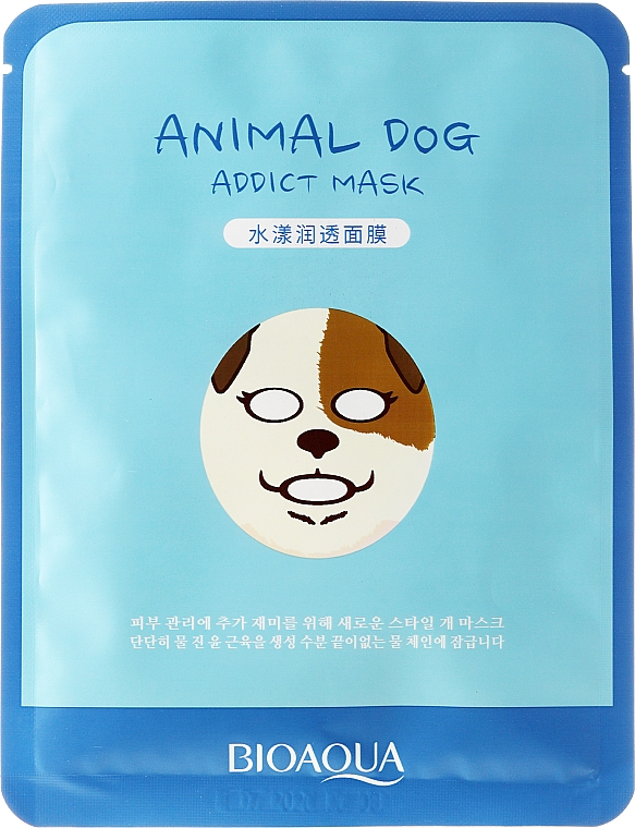 Tuchmaske für das Gesicht mit Aloe Vera - Bioaqua Animal Dog Addict Mask