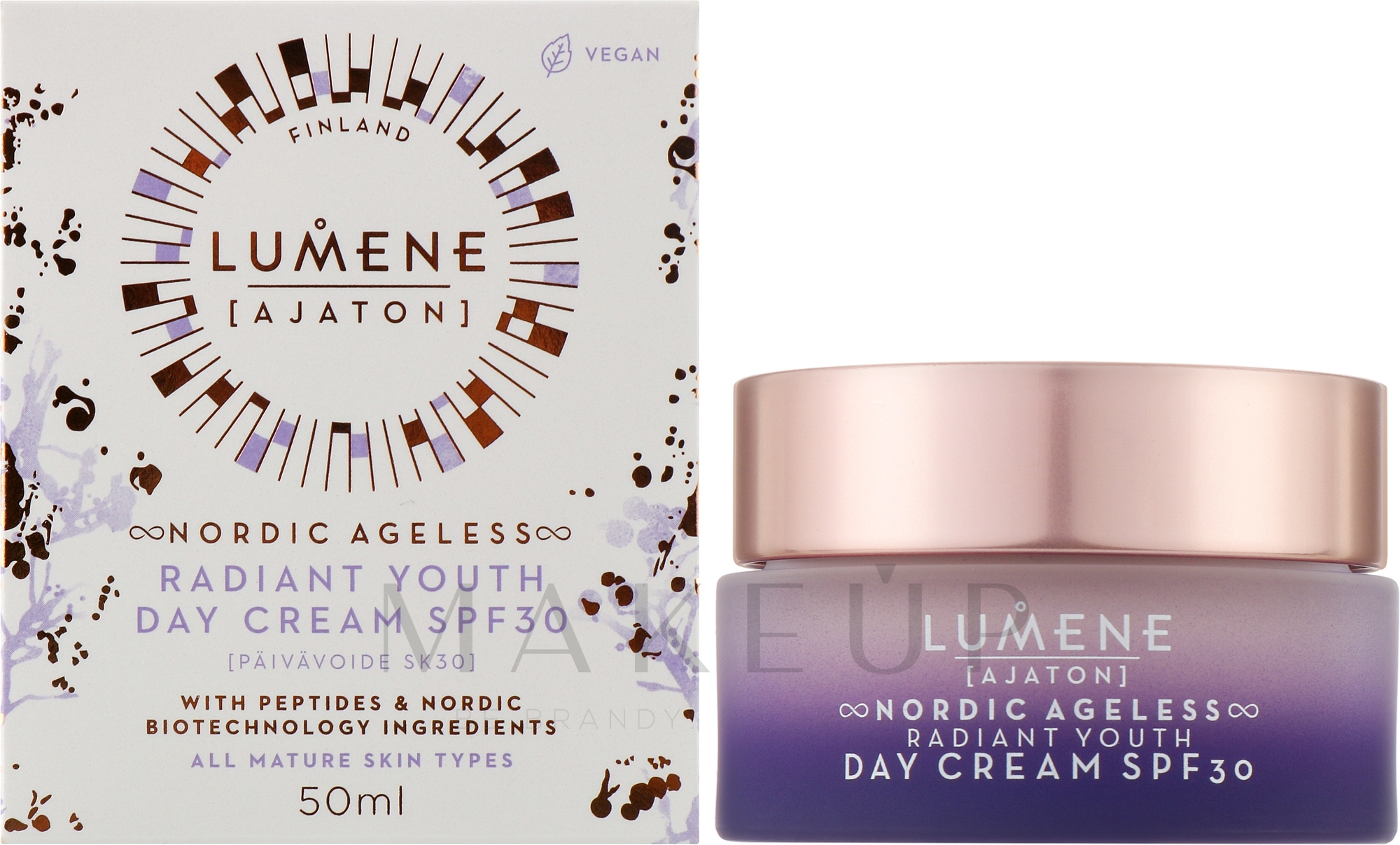 Pflegende Anti-Aging Tagescreme mit arktischem Quellwasser SPF 30 - Lumene Nordic Ageless [Ajaton] Radiant Youth Day Cream SPF30 — Bild 50 ml