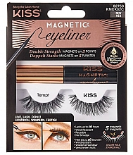 Düfte, Parfümerie und Kosmetik Magnetische Wimpern - Kiss Magnetic Eyeliner & Lash Kit KMEK02 Tempt