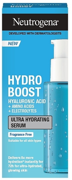 Feuchtigkeitsspendendes Aqua-Perlen-Serum mt Hyaluronsäure und Vitamin E - Neutrogena Hydro Boost Ultra Hydrating Serum — Bild N2