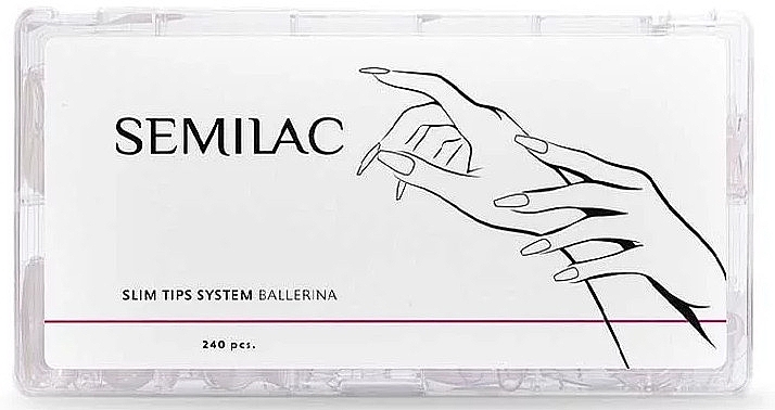 Tipps zur Nagelverlängerung - Semilac Slim Tips System Ballerina  — Bild N1