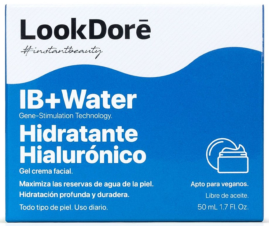 Feuchtigkeitsspendende Gel-Creme - LookDore IB+Water Refreshing Moisturizing Gel Cream — Bild N2