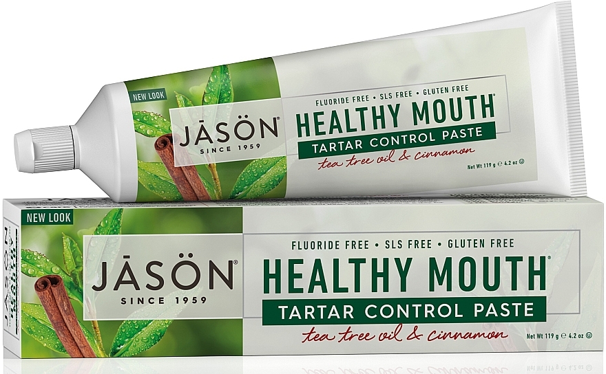 Zahnpasta mit Teebaumöl und Zimt gegen Zahnstein Healthy Mouth - Jason Natural Cosmetics Healthy Mouth Tartar Control Toothpaste 