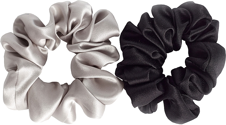 Scrunchie-Haargummi größe M grau, schwarz - de Lure Scrunchie Set — Bild N1