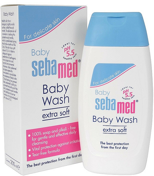 Extra sanftes Duschgel für Neugeborene - Sebamed Baby Wash Extra Soft — Bild N1