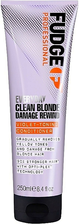 Pflegende Anti-Gelbstich Haarspülung für blondes Haar mit violetten Mikro-Pigmenten - Fudge Everyday Clean Blonde Damage Rewind Violet-Toning Conditioner — Bild N1