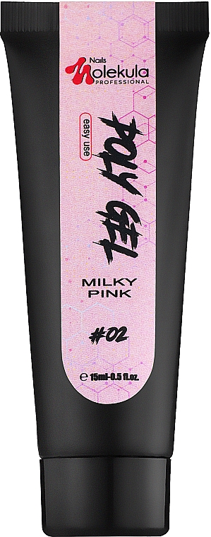 Poly-Nagelgel - Nails Molekula Poly Gel 02 Milky Pink — Bild N1
