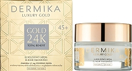 Anti-Aging Gesichtscreme mit 24-Karat-Goldpartikeln 45+ - Dermika Gold 24K Face Cream 45+ — Bild N1