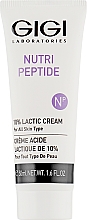 Düfte, Parfümerie und Kosmetik Kühlende Creme mit 10% Milchsäure - Gigi Nutri-Peptide 10% Lactic Cream