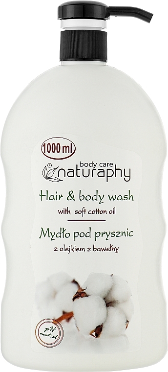Duschgel für Haar und Körper mit Baumwollsamenöl - Naturaphy — Bild N1