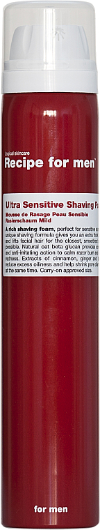 Rasierschaum - Recipe for Men Ultra-Sensitive Shaving Foam — Foto N1