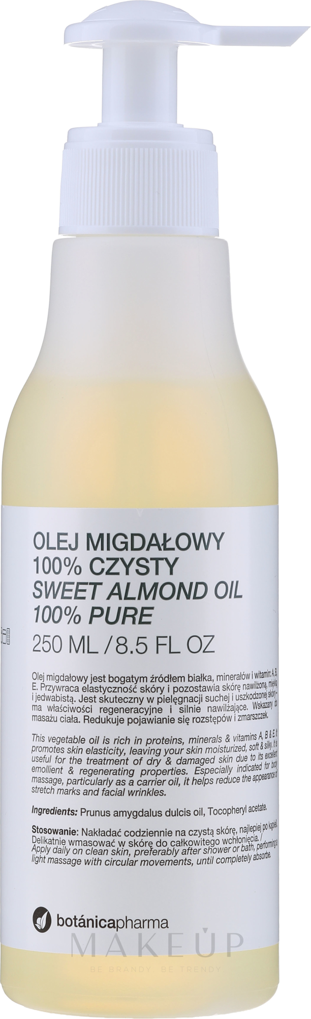 100% Reines Mandelöl für Gesicht, Körper und Haar - Botanicapharma Oil 100% — Bild 250 ml