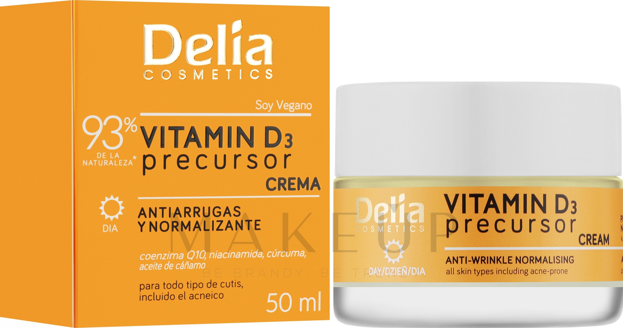 Anti-Falten Gesichtscreme mit Vitamin D3 - Delia Vitamin D3 Precursor Day Cream — Bild 50 ml