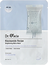 Tuchmaske für das Gesicht mit Niacinamiden - Dr. Oracle Niacinamide Recipe Brightening White Mask — Bild N1