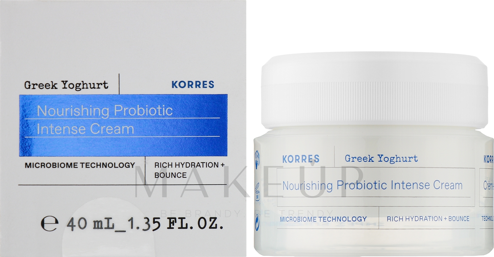 Pflegende probiotische Gel-Gesichtscreme für trockene Haut - Korres Greek Yoghurt Nourishing Probiotic Cream — Bild 40 ml