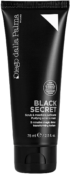 2in1 Reinigendes Gesichtspeeling & reinigende Gesichtsmaske - Diego Dalla Palma Black Secret Purifying Scrub To Mask — Bild N1