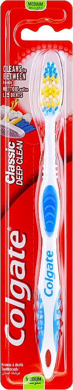 Zahnbürste mittel Classic Deep Clean blau-weiß - Colgate Classic Deep Clean — Bild N1