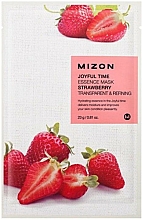 Pflegende Tuchmaske für das Gesicht mit Erdbeeren - Mizon Joyful Time Essence Mask Strawberry — Bild N1