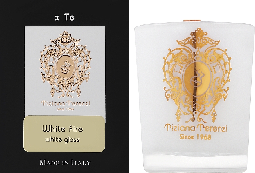 Tiziana Terenzi White Fire Scented Candle White Glass - Duftkerze — Bild N2