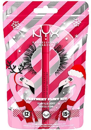 Make-up Set - NYX Professional Makeup Feathery Flirt Lash Kit (Eyeliner 1ml + Wimpern) — Bild N2