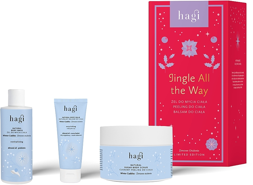 Set - Hagi Jingle All The Way (Duschgel 150ml + Körperbalsam 75ml + Peeling 350ml)  — Bild N1