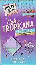 Düfte, Parfümerie und Kosmetik Sprudelnde Badebomben - Dirty Works Cube Tropicana Bath Fizz Bar