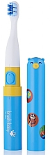 Düfte, Parfümerie und Kosmetik Elektrische Zahnbürste mit Aufklebern blau - Brush-Baby Go-Kidz Blue Electric Toothbrush 