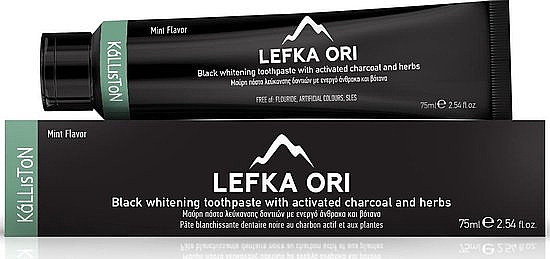 Zahnpasta mit Aktivkohle - Kalliston Black Whitening Toothpaste With Activated Charcoal And Herbs — Bild N1