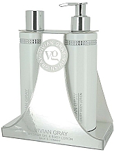 Düfte, Parfümerie und Kosmetik Körperpflegeset - Vivian Gray White Crystals Set (Duschgel 250ml + Körperlotion 250ml)