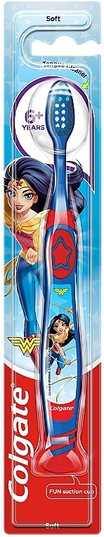 Kinderzahnbürste 6+ Jahre weich blau-rot - Colgate Kids Soft Toothbrush Wonder Women  — Bild N1