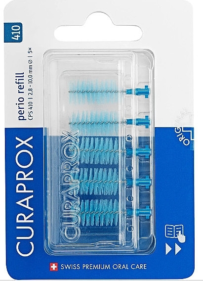 Interdentalzahnbürsten-Set Perio Refill blau - Curaprox CPS 410Perio Refill — Bild N1