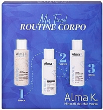 Düfte, Parfümerie und Kosmetik Körperpflegeset - Alma K. My Time! Body Care Routine Kit (Duschgel 100ml + Seife 100ml + Körperlotion 100ml)