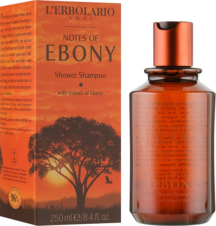 Shampoo-Duschgel Ebenholz - L'erbolario Notes Of Ebony Shower Shampoo — Bild N1