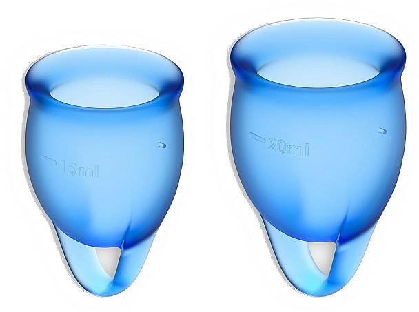 Menstruationstassen-Set blau - Satisfyer Feel Confident Menstrual Cups Dark Blue — Bild N1