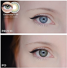 Farbige Kontaktlinsen grün 2 St. - Clearlab Clearcolor 55 — Bild N3