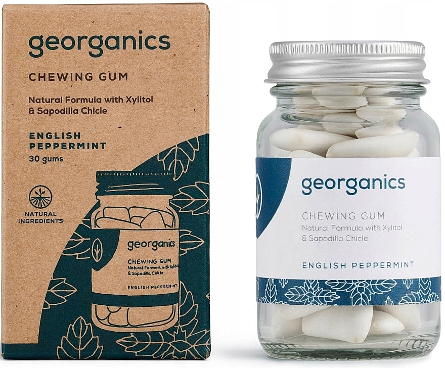 Kaugummi Pfefferminze - Georganics Natural Chewing Gum English Peppermint — Bild N2