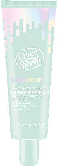 Feuchtigkeitscreme mit Zink und grünem Tee - Bielenda Face Boom Seboom Cream — Bild N1