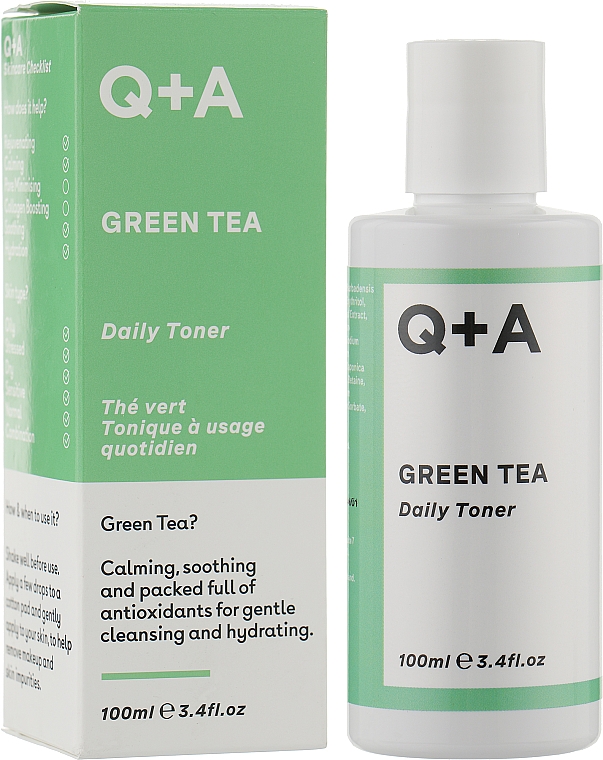 Beruhigendes Gesichtstonikum mit grünem Tee - Q + A Green Tea Daily Toner — Bild N1