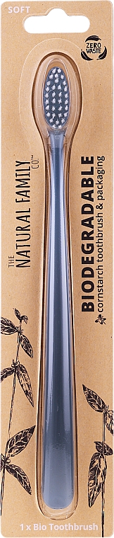 Biologisch abbaubare Zahnbürste weich grau - The Natural Family Co Biodegradable Toothbrush — Bild N1