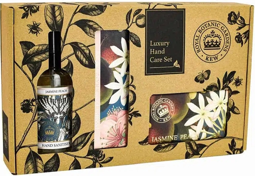 Handpflegeset - The English Soap Company Kew Gardens Jasmine Peach Hand Care Gift Box  — Bild N1