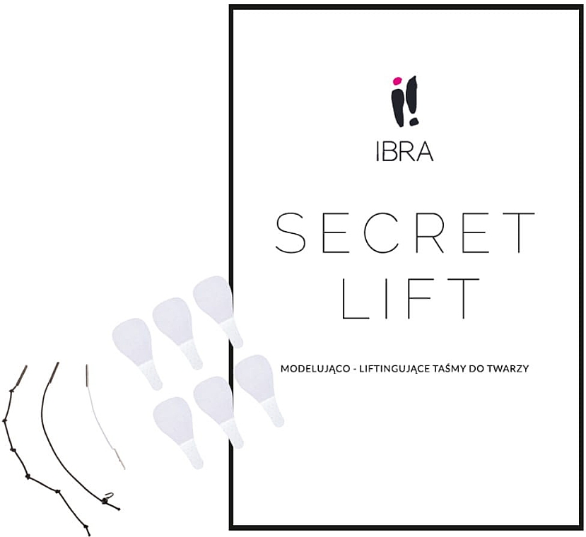 Lifting-Make-up-Tapes schwarz - Ibra Secret Lift Face Lifting and Modeling Tape Black — Bild N2